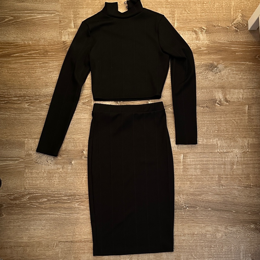 Lulus Black Women's Skirt Set